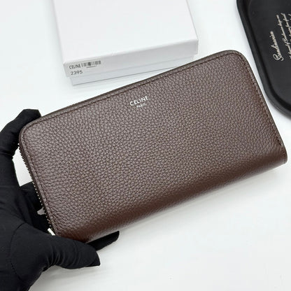 【セリーヌ】新作★ラージ ジップウォレット / グレインドカーフスキン3色